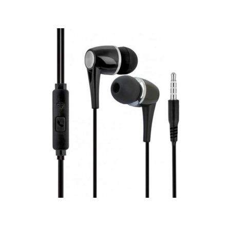 Vezetékes fülhallgató, stereo headset XO EP21 3.5 mm-es Jack csatlakozóval fekete