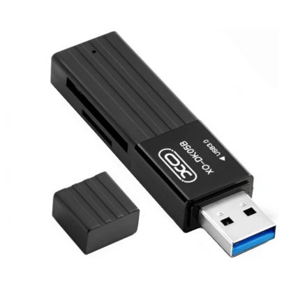 SD/MicroSD Memóriakártya Olvasó USB 3.0 XO DK05B Fekete - Ti