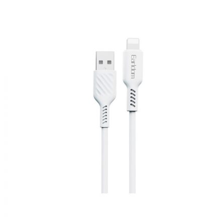 Töltő és adatkábel USB/Lightning csatlakozóval 1 méter Earldom EC-171I fehér