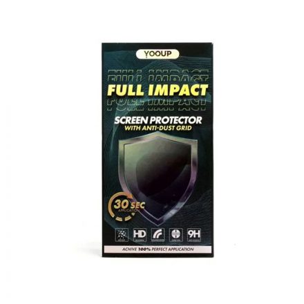 Karc és ütésálló fólia fekete kerettel Samsung Galaxy A14 5G/A14 4G Yooup Full Impact
