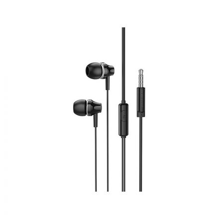 Vezetékes fülhallgató, headset 3,5 mm-es Jack csatlakozóval Borofone BM73 Platinum grafit