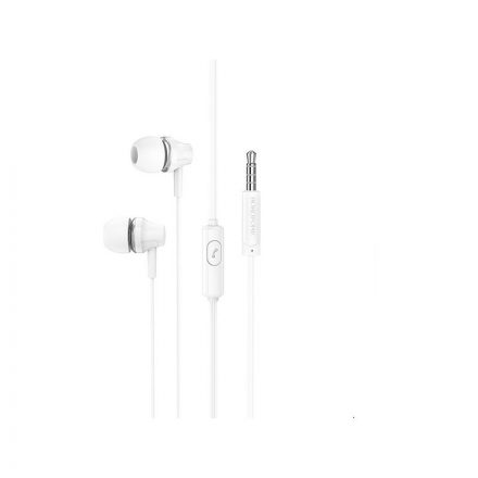 Vezetékes fülhallgató, headset 3,5 mm-es Jack csatlakozóval Borofone BM73 Platinum ezüst