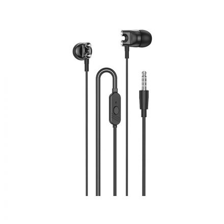 Vezetékes fülhallgató, headset 3,5 mm-es Jack csatlakozóval Borofone BM72 Majestic fekete