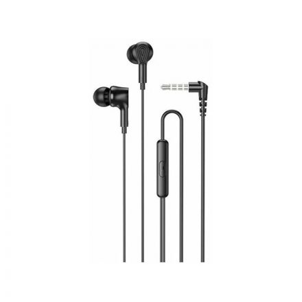 Vezetékes fülhallgató, headset 3,5 mm-es Jack csatlakozóval Hoco M102 Ingenious fekete