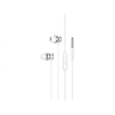 Vezetékes fülhallgató, headset 3,5 mm-es Jack csatlakozóval Hoco M106 Fountain ezüst