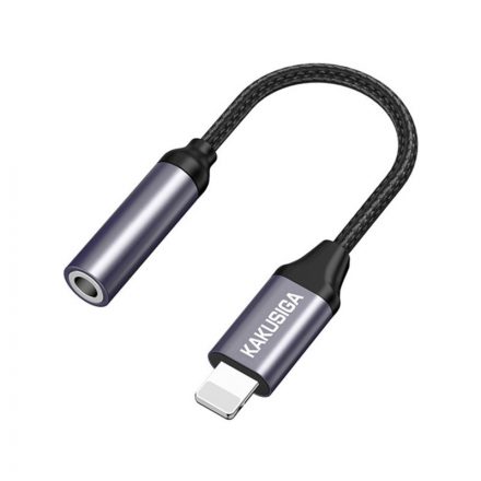 Átalakító adapter Lightning/3.5 mm Jack Kakusiga KSC-428 fekete