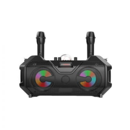 Bluetooth party hangszóró 2 mikrofonnal távirányítóval ZQS 4240 fekete