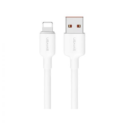 Töltő és adatkábel USB/Lightning csatlakozókkal Usams SJ606 U84 2.4A 3 méter fehér