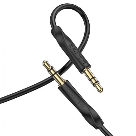 3.5 mm-es Jack csatlakozós audiókábel 1 méter Borofone BL16 Sound Aux Audio (Jack) fekete