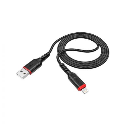 Töltő és adatkábel USB/Lightning csatlakozóval Hoco X59 Victory 2.4A 2 méter fekete