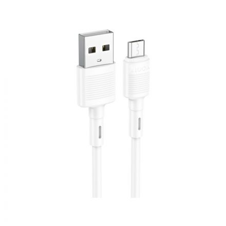 Töltő és adatkábel USB/Micro-USB csatlakozóval Hoco X83 Victory 1 méter fehér