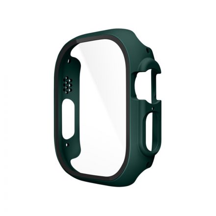 Zöld TPU óratok átlátszó védőfóliával Apple Watch Ultra 49 mm Hoco WS6 Shadow