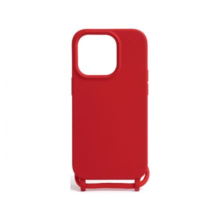Piros TPU telefontok zsinórral iPhone 15 Pro 6.1 colos YooUp Cord
