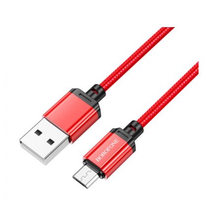 Töltő és adatkábel USB/Type-C csatlakozóval 1 méter Borofone BX87 Sharp piros