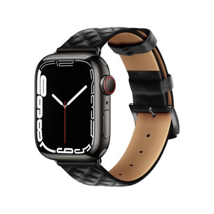 Hoco WA18 Apple Watch 38/40/41 mm Bőr óraszíj fekete 