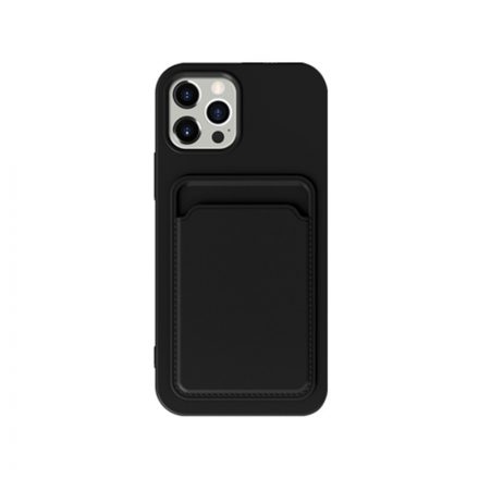 XO K28 Iphone 15 Plus Kártyatartós TPU tok fekete