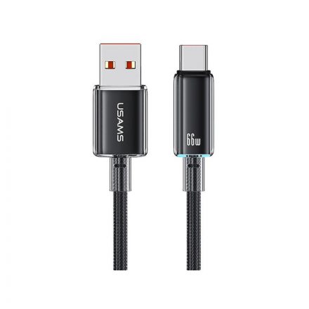 Usams SJ658 USB Type-C kábel 6A 1.2 méter fekete