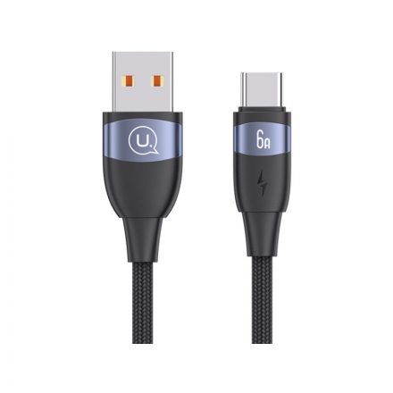 Usams SJ630 U85 USB Type-C kábel 6A 1.2 méter fekete