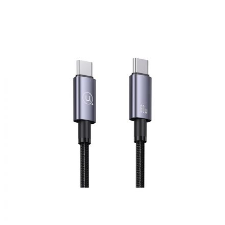 Usams SJ664 USB Type-C/Type-C kábel 2 méter 60W fekete