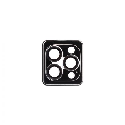Iphone 14 Pro / 14 Pro Max CLP Kameravédő fémgyűrűs üvegfólia applikátorral fekete