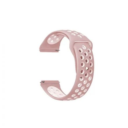 Univerzális Watch Szilikon sportszíj 20mm pink-fehér