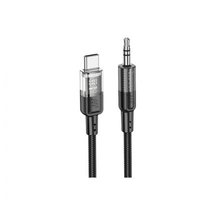 Hoco UPA27 Spirit USB Type-C / Jack Audio Átalakító 1.2 méter  Fekete