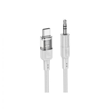 Hoco UPA27 Spirit USB Type-C / Jack Audio Átalakító 1.2 méter  Szürke