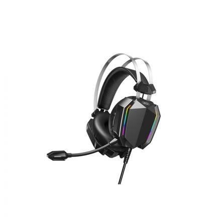 XO GE-07 Tatic RGB Gamer Vezetékes Fejhallgató Fekete