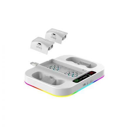 Ipega XBS012S Multifunkciós RGB töltőállvány + 2 akkumulátor XBOX S fehér