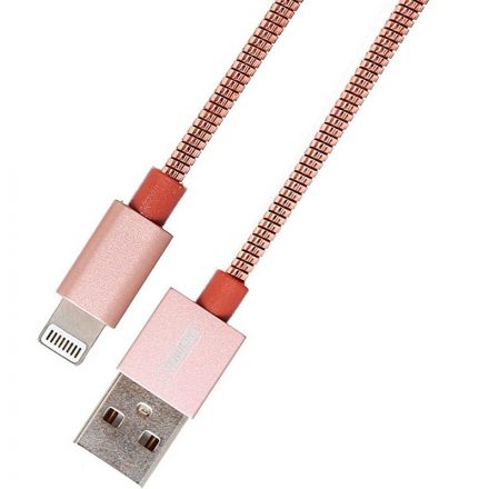 Töltő és adatkábel USB/Lightning csatlakozóval Remax Silver Serpent RC-080I rose gold