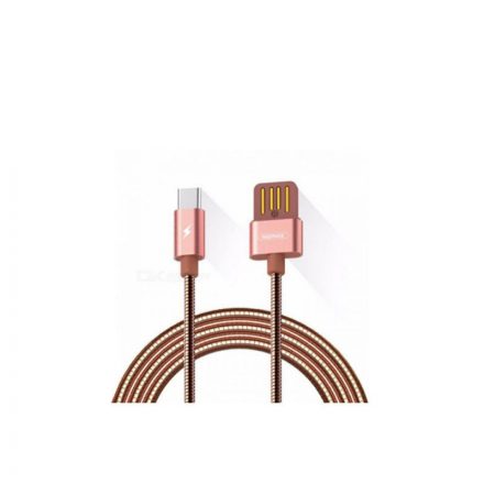 Töltő és adatkábel USB/Type-C csatlakozóval Remax Silver Serpent RC-080A rose gold