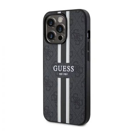 Guess csomag iPhone 13 Pro Magsafe telefontok+vezetéknélküli töltő csíkos-fekete